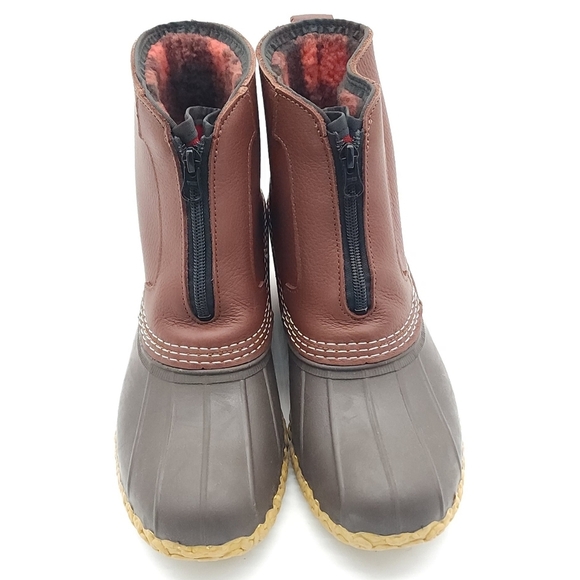 L.L. Bean Bean Boots 7" Fleece-Lined Insulated Front-Zip Maple Size 11 Women's - Picture 3 of 10